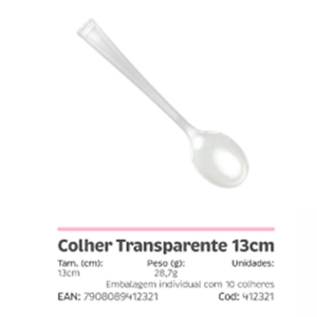 Detalhes do produto X Kit Colher Pc 10Un Bluestar Transparente