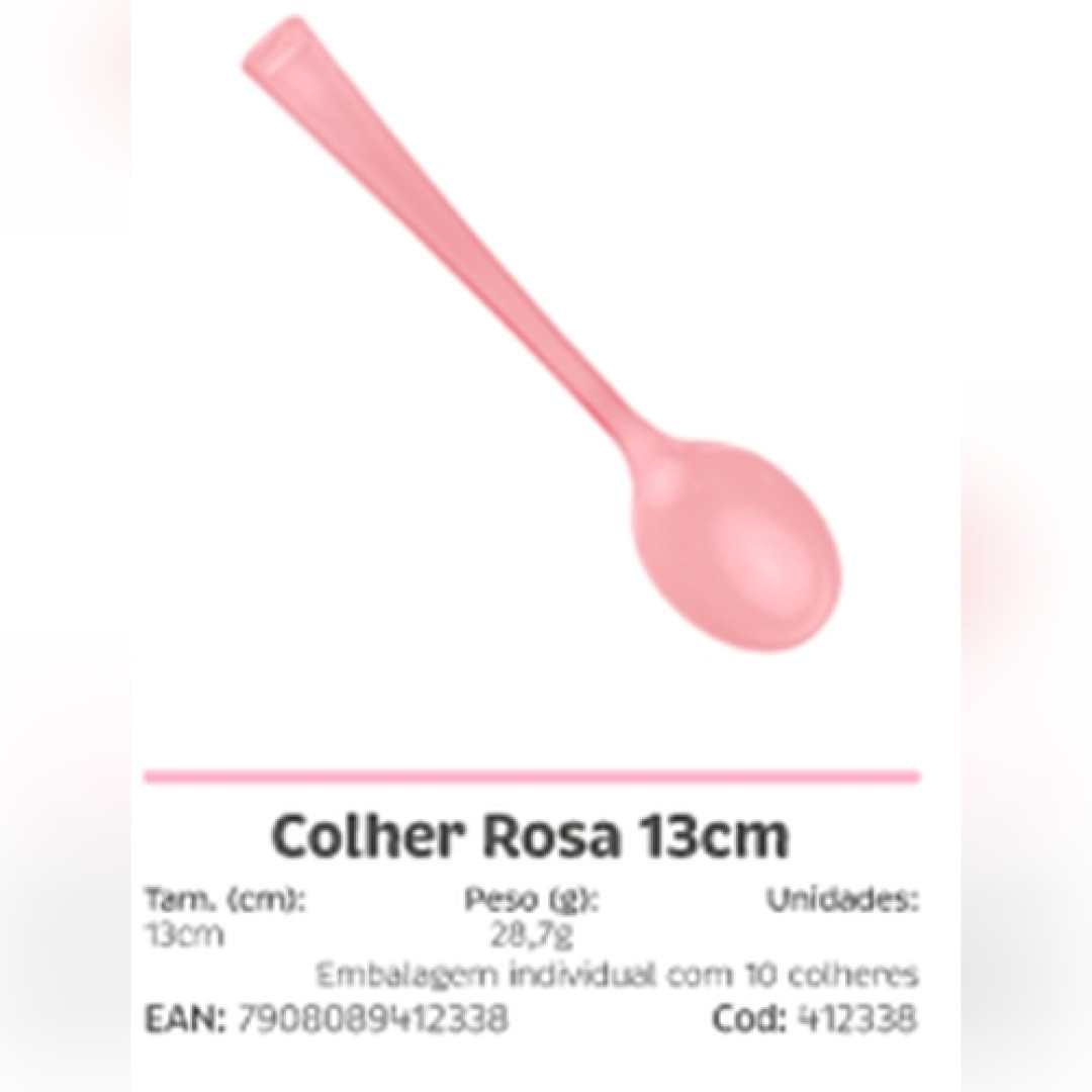 Detalhes do produto X Kit Colher Pc 10Un Bluestar Rosa