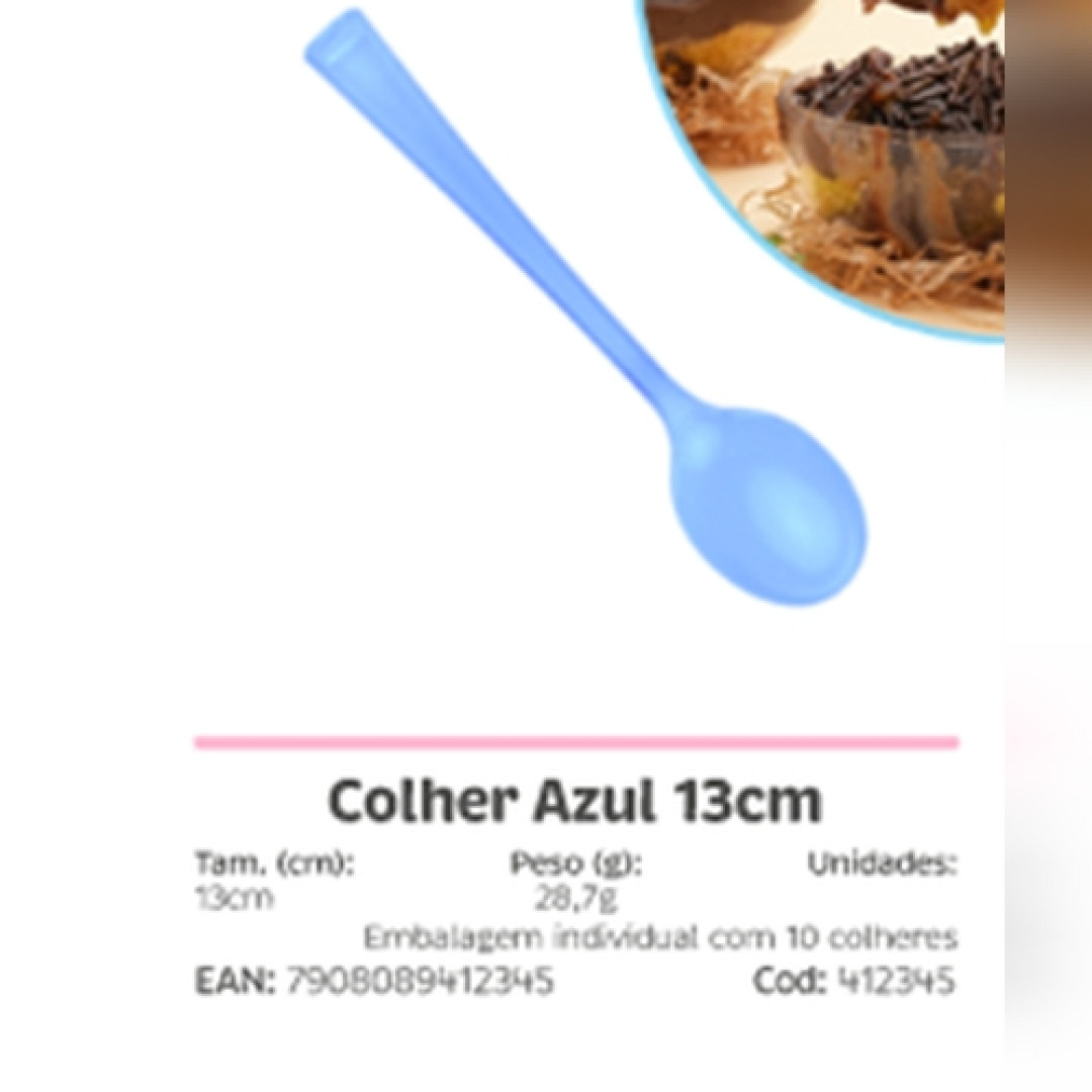 Detalhes do produto X Kit Colher Pc 10Un Bluestar Azul