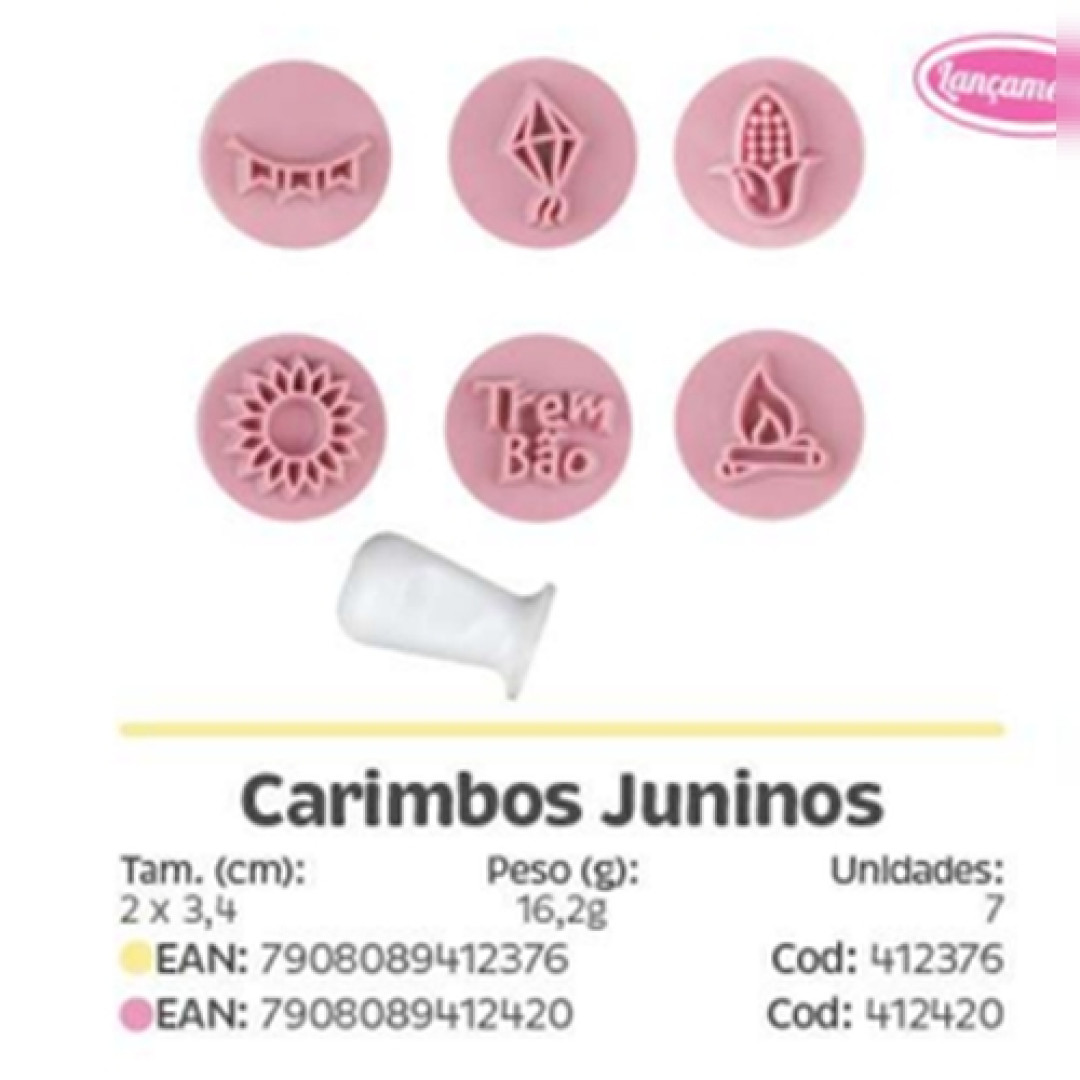 Detalhes do produto X Kit Carimbos Juninos 10Un Bluestar Rosa