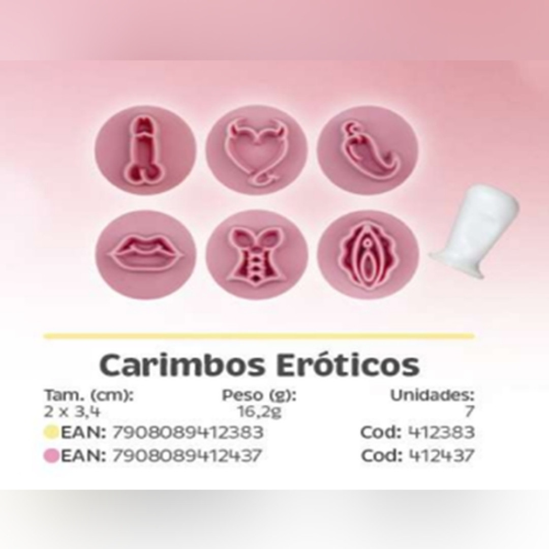 Detalhes do produto X Kit Carimbos Eroticos 10Un Bluestar Rosa Bebe