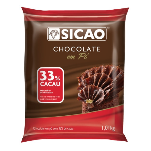 Detalhes do produto Choc Po 33 Cacau 1.01Kg Sicao Callebaut .