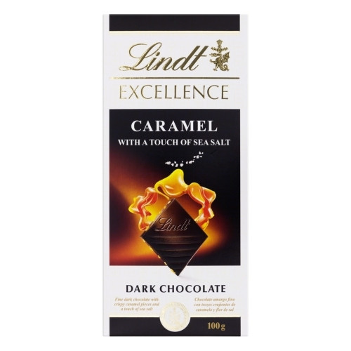 Detalhes do produto Choc Excellece Dark 100Gr Lindt Caramelo