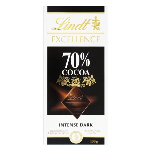 Detalhes do produto Choc Excellence 70% Cocoa 100Gr Lindt Dark