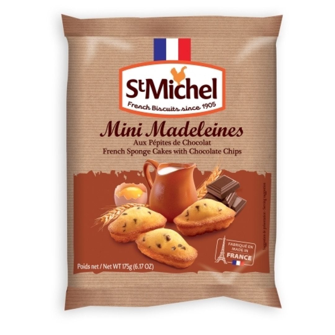 Detalhes do produto Bolo Mini Madeleines 175Gr St Michel Gotas Choc