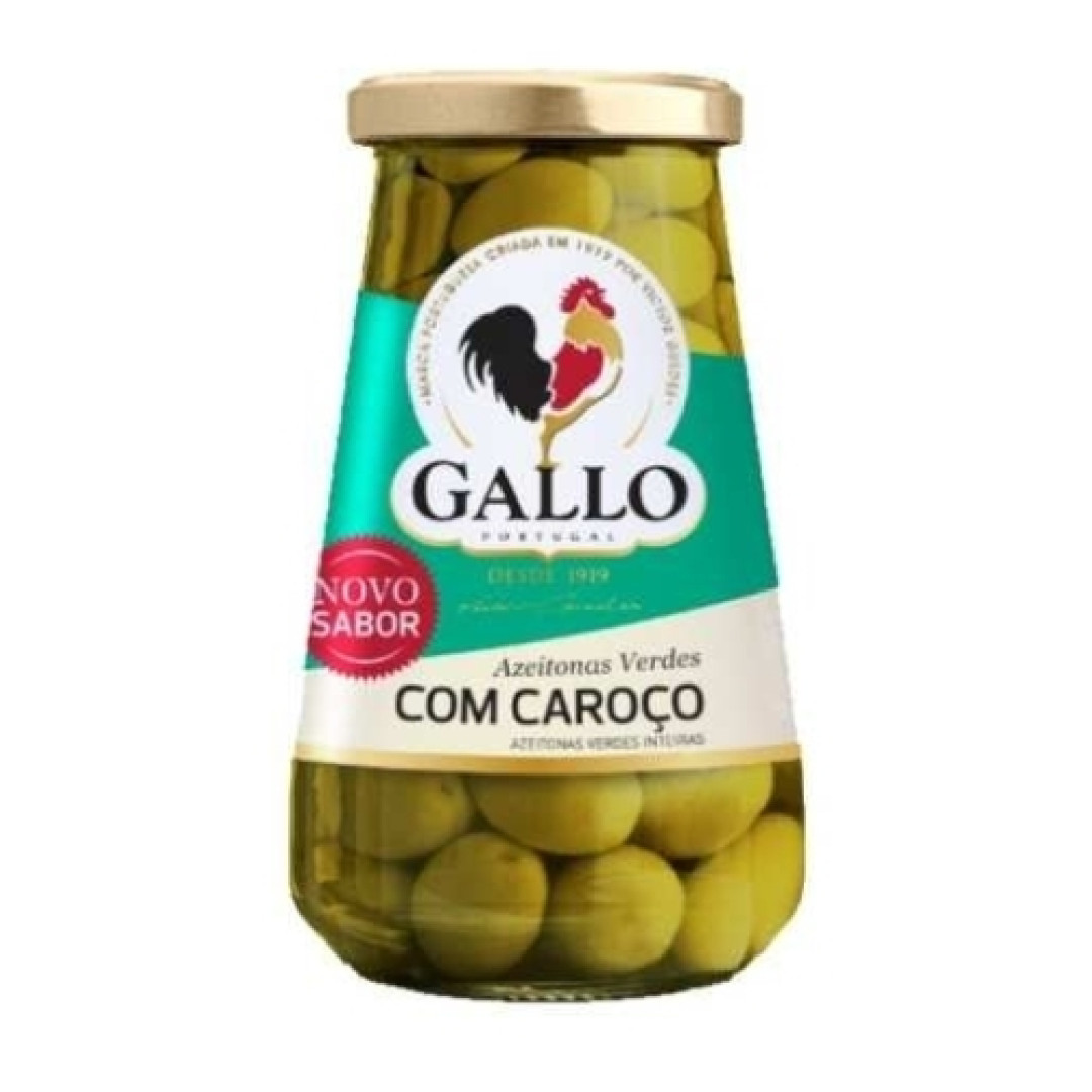 Detalhes do produto Azeitonas Verdes Vd 340Gr Gallo Com Caroco
