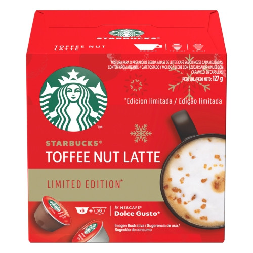 Detalhes do produto Cafe Starbucks Capsula 12Un Nescafe Toffe Nut Latte