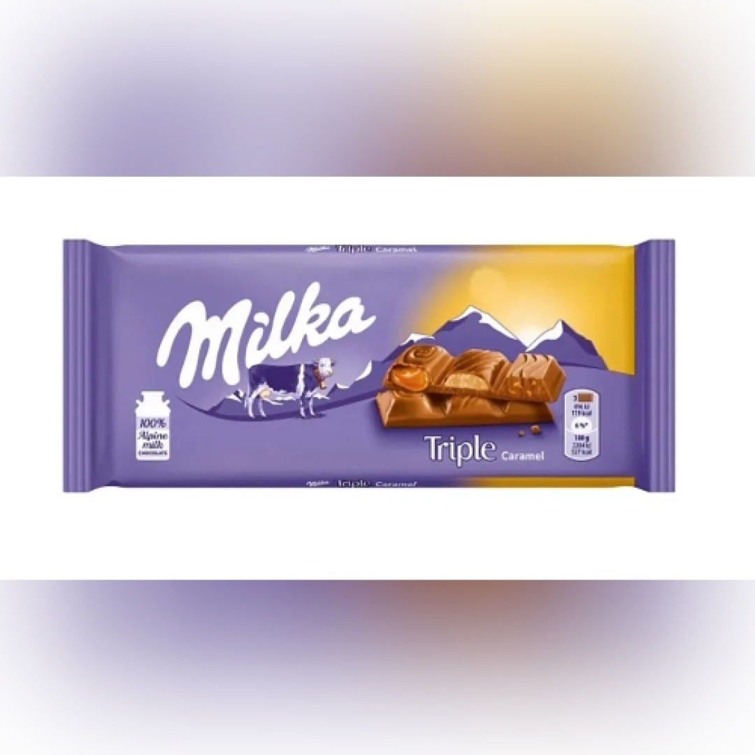 Detalhes do produto Choc Milka Triple 90Gr Caramel