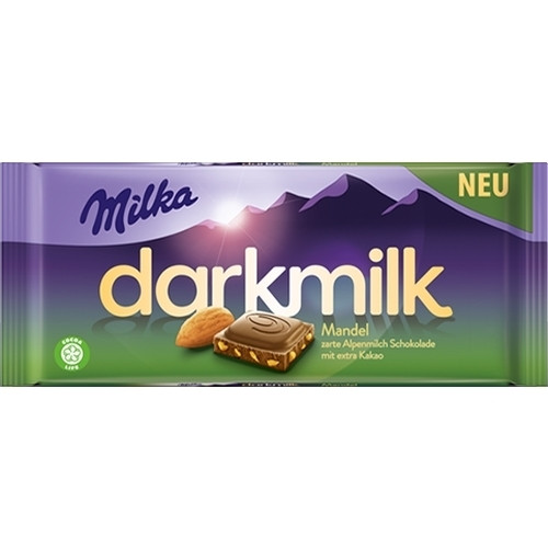 Detalhes do produto Choc Darkmilk 85Gr Milka Almonds