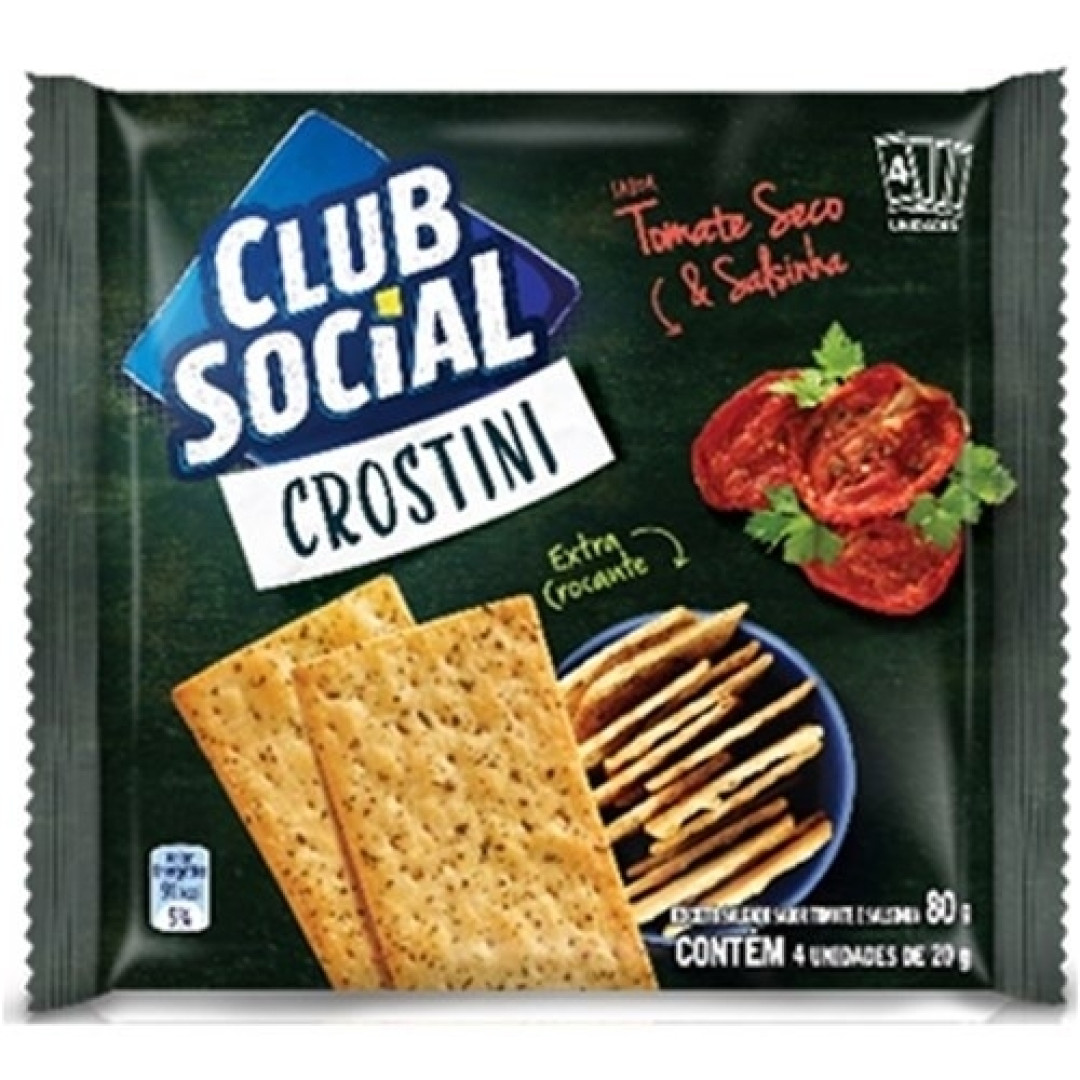 Detalhes do produto Bisc Club Social Crostini 80Gr Nabisco Tomate Seco