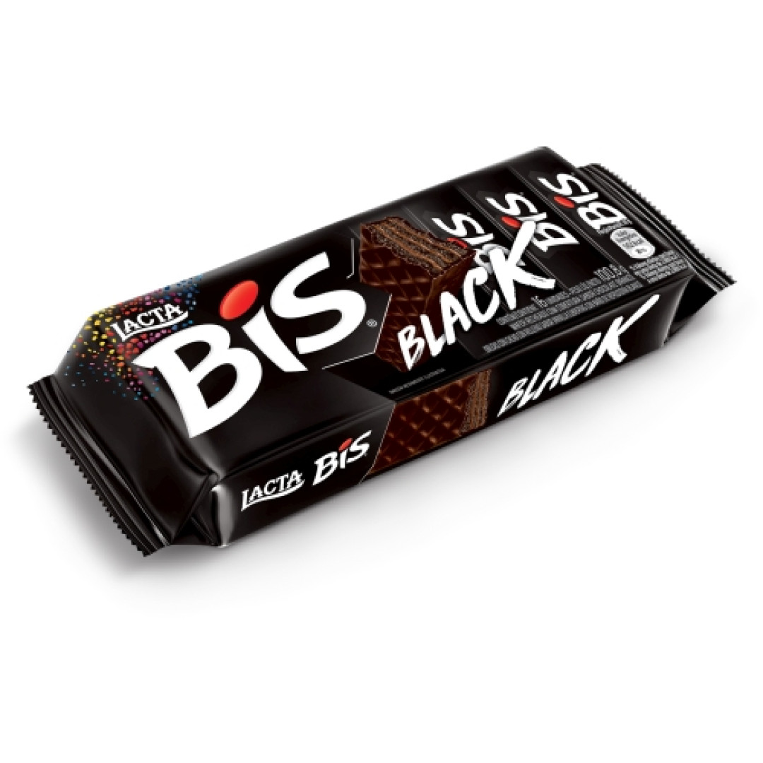 Detalhes do produto Choc Bis Black 16Un (100,8Gr) Lacta Meio Amargo