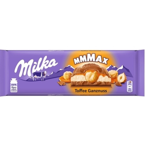 Detalhes do produto Choc Milka Mmmax 300Gr Toffe Whole Nuts  Crem.avela.cara