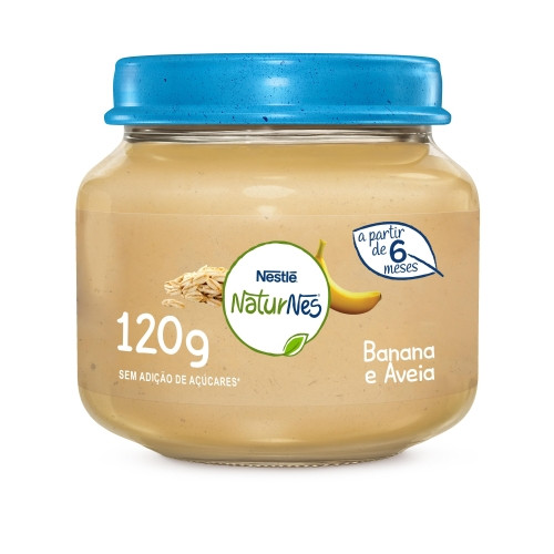 Detalhes do produto Papinha Naturnes Sem Acucar 120Gr Nestle Banana.aveia