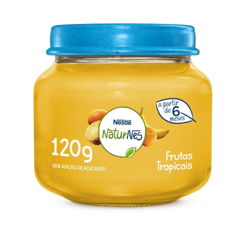 Detalhes do produto Papinha Naturnes Sem Acucar 120Gr Nestle Frutas Tropicai