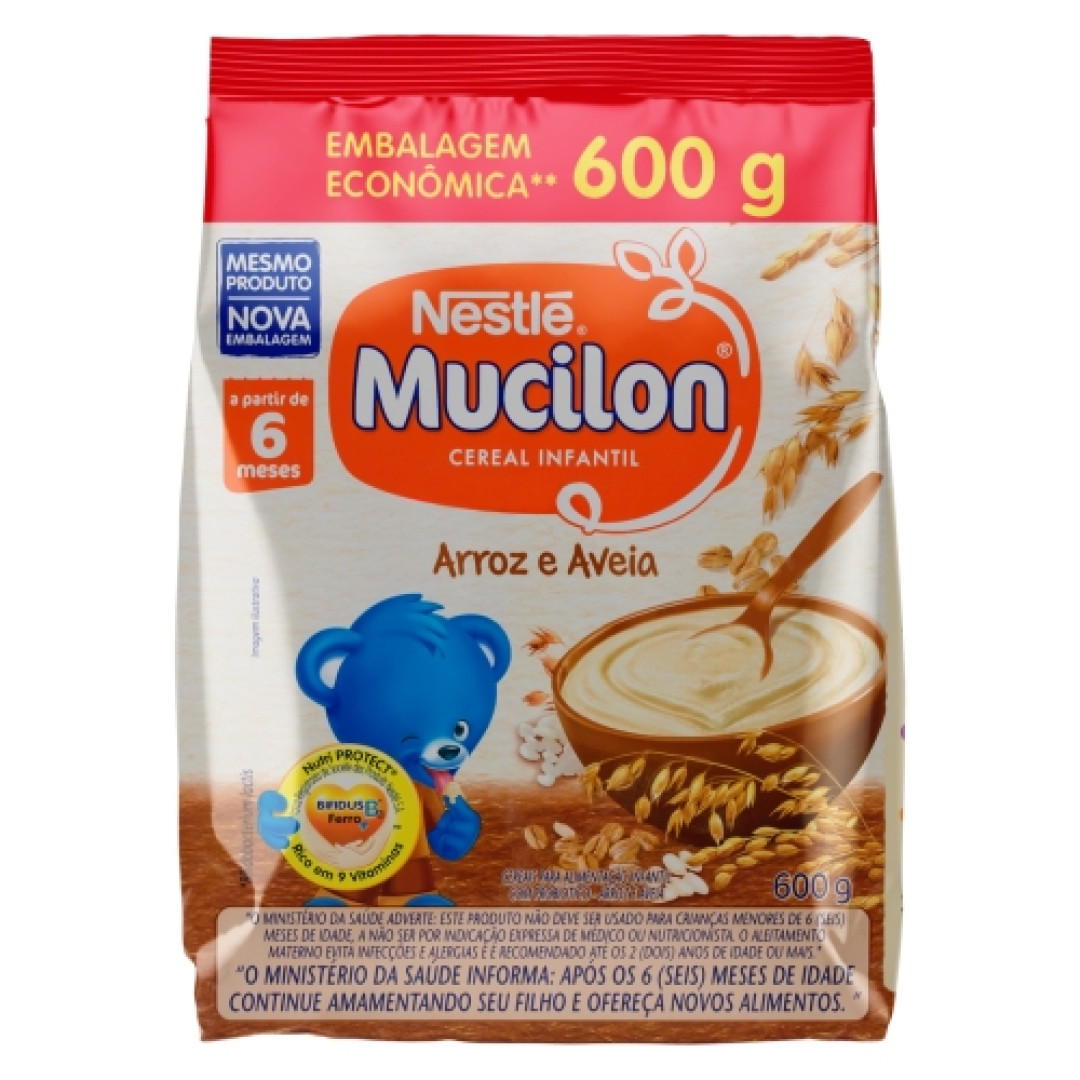 Detalhes do produto Cereal Mucilon 600Gr Nestle Arroz.aveia