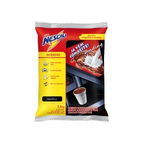 Detalhes do produto Achoc Po Nescau Vending 1,3Kg Nes Chocolate