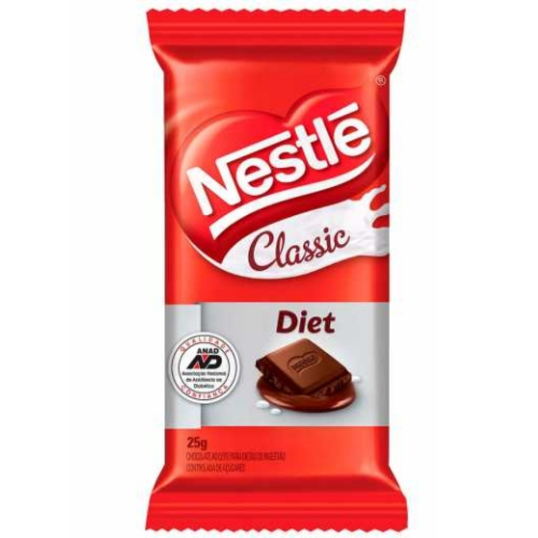 Detalhes do produto Choc Classic Diet 25Gr Nestle Ao Leite