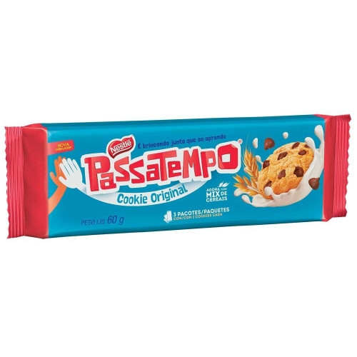 Detalhes do produto Bisc Cookies Passatempo 60Gr Nestle Gotas Choc