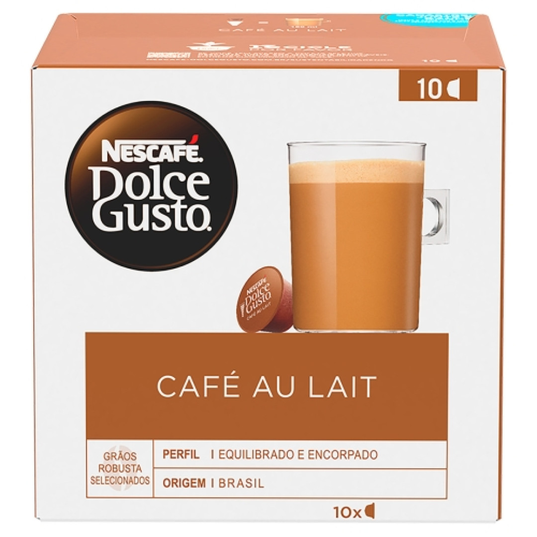 Detalhes do produto Cafe Dolce Gusto Capsula 10Un Nescafe Cafe Au Lait