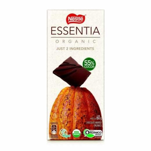 Detalhes do produto Choc Organico Essentia 55% 60Gr Nestle Amargo