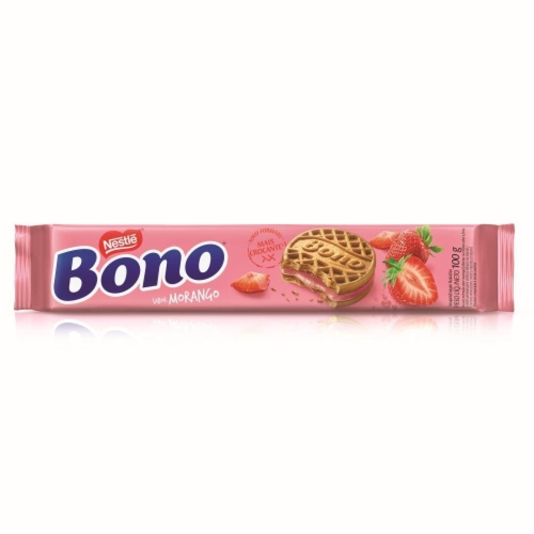 Detalhes do produto Bisc Rech Bono 100Gr Nestle Morango