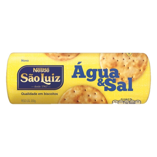 Detalhes do produto Bisc Agua E Sal Sao Luiz 200Gr Nestle .