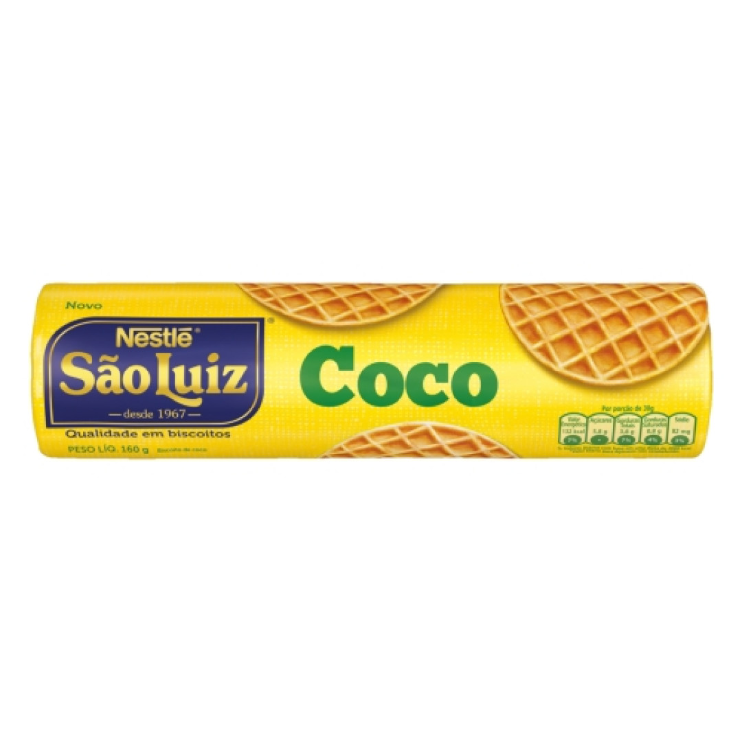 Detalhes do produto Bisc Sao Luiz 160Gr Nestle Coco