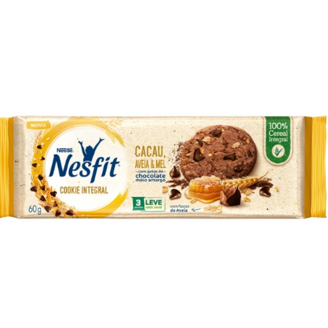 Detalhes do produto Bisc Cookies Integral Nesfit 60Gr Nestle Cacau Aveia Mel