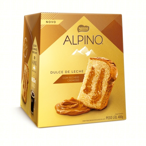 Detalhes do produto Panetone Alpino 400Gr Nestle Doce De Leite