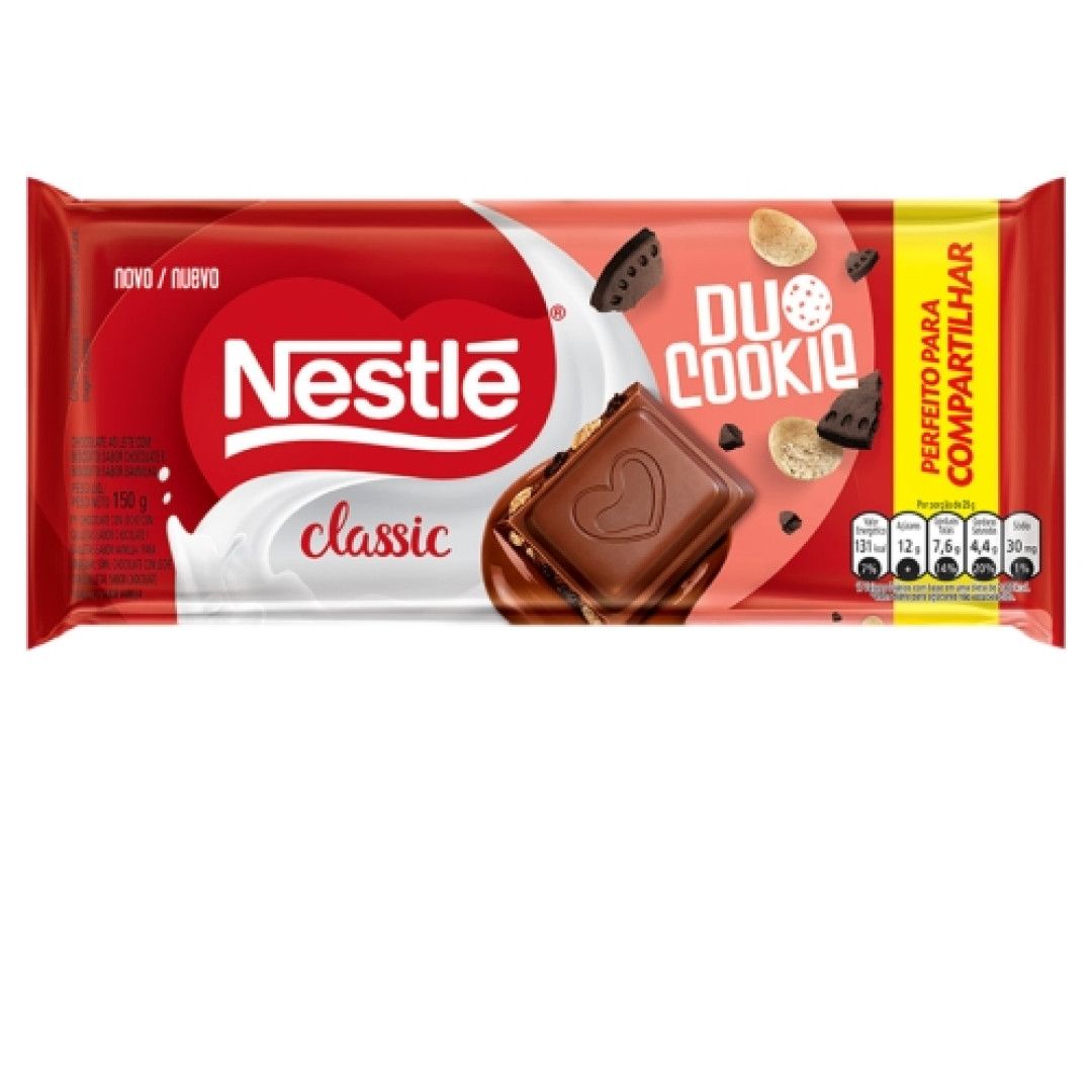 Detalhes do produto Choc Classic Duo Cookie 150Gr Nestle Ao Leite.biscoi