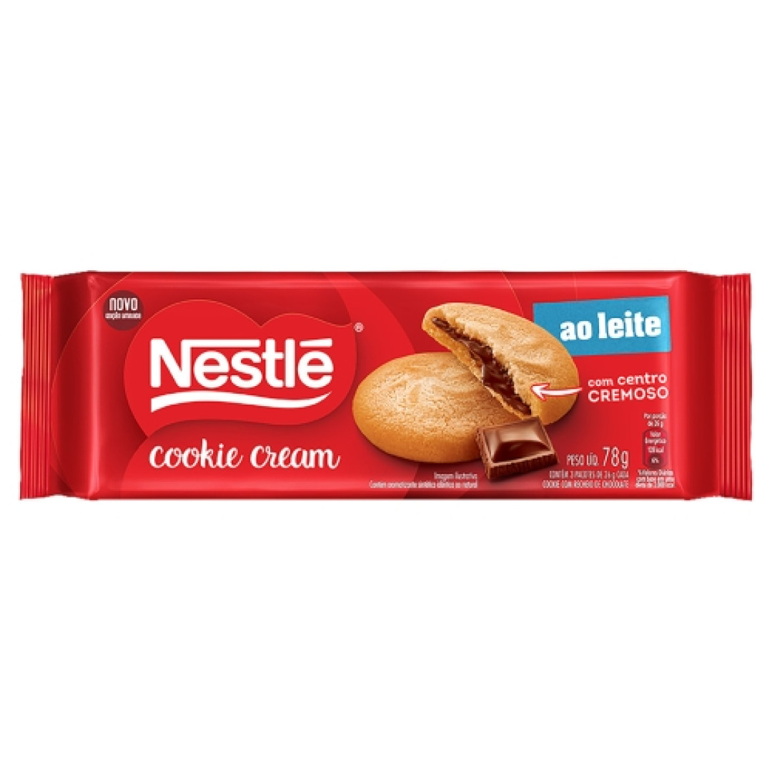 Detalhes do produto Bisc Rech Cookie Cream 78Gr Nestle Ao Leite