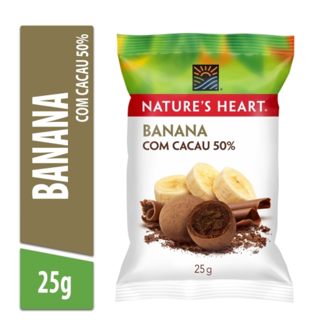 Detalhes do produto Fruta Seca Nature's Heart 50% 25Gr Nestl Banana Cacau