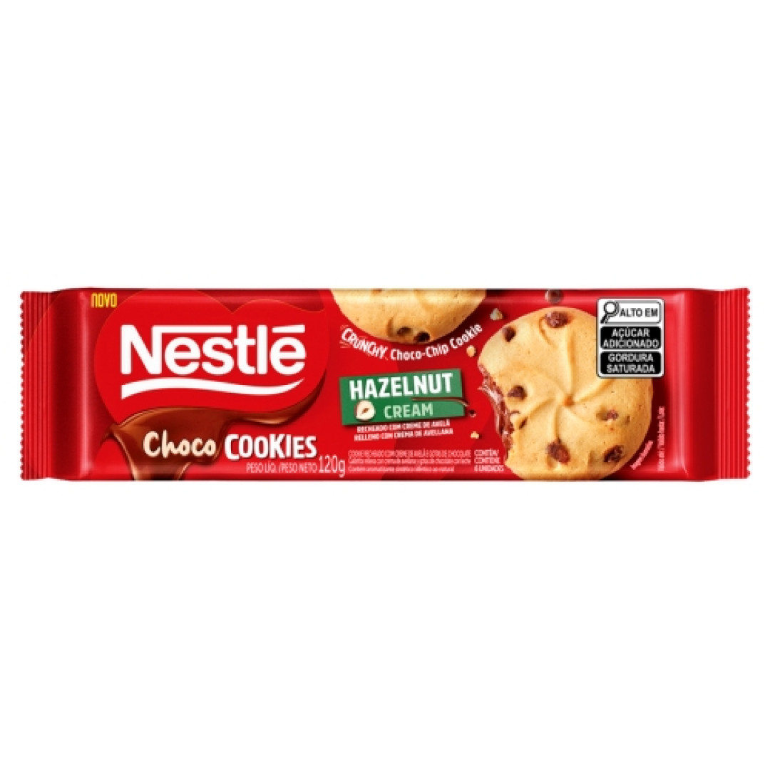 Detalhes do produto Bisc Rech Chococookies 120Gr Nestle Hazelnut Cream