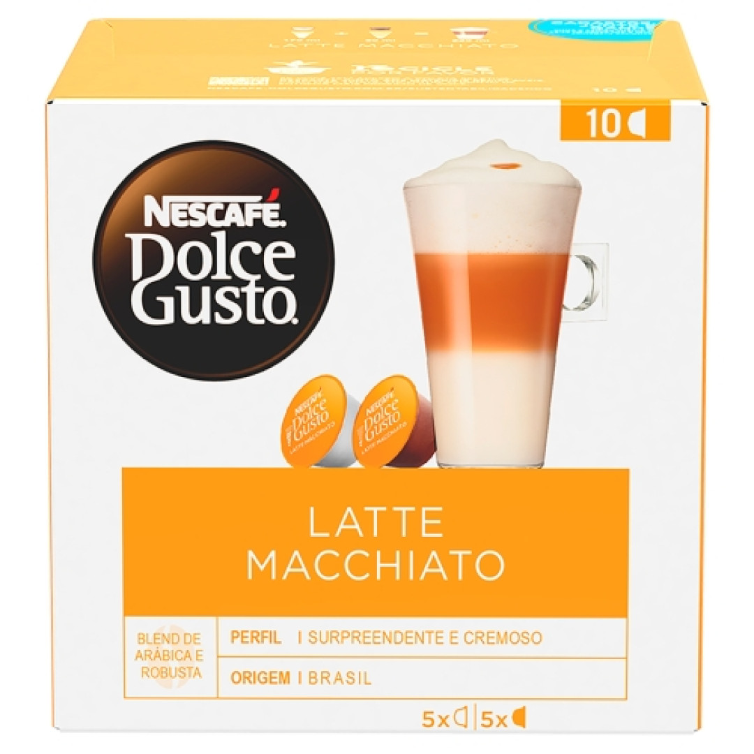 Detalhes do produto Cafe Dolce Gusto Capsula 10Un Nescafe Latte Macchiato
