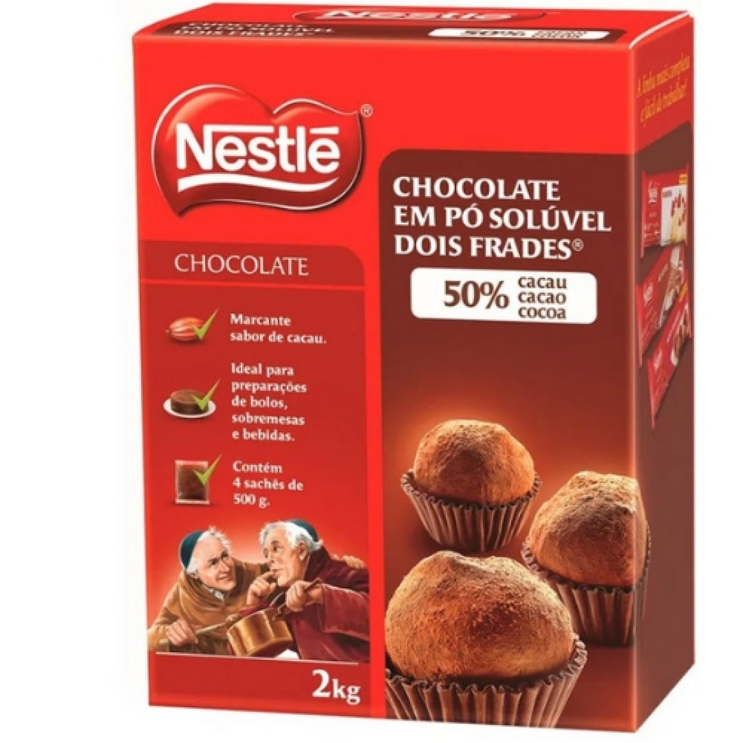 Detalhes do produto Po Soluvel 50% Dois Frades 2Kg Nestle Chocolate