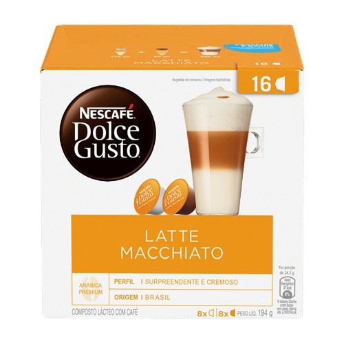 Detalhes do produto Cafe Dolce Gusto Capsula 16Un Nescafe Latte Macchiato