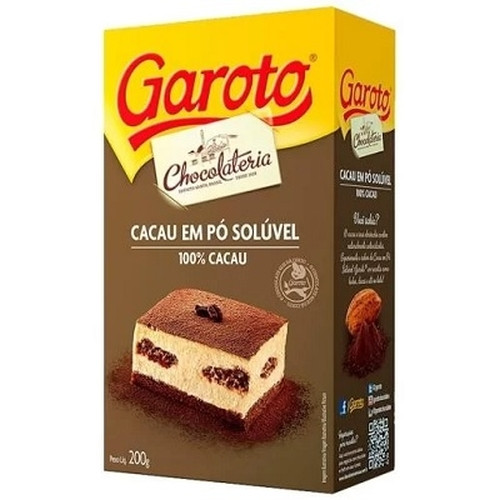 Detalhes do produto Cacau Po Soluvel 100% Chocolateria 200Gr Cacau