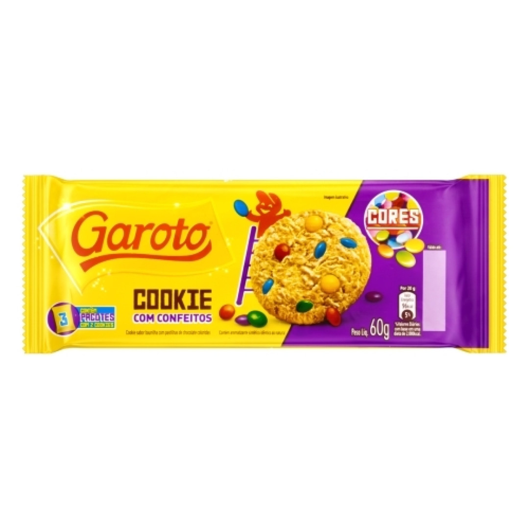 Detalhes do produto Bisc Cookies Pc 60Gr Garoto Cores