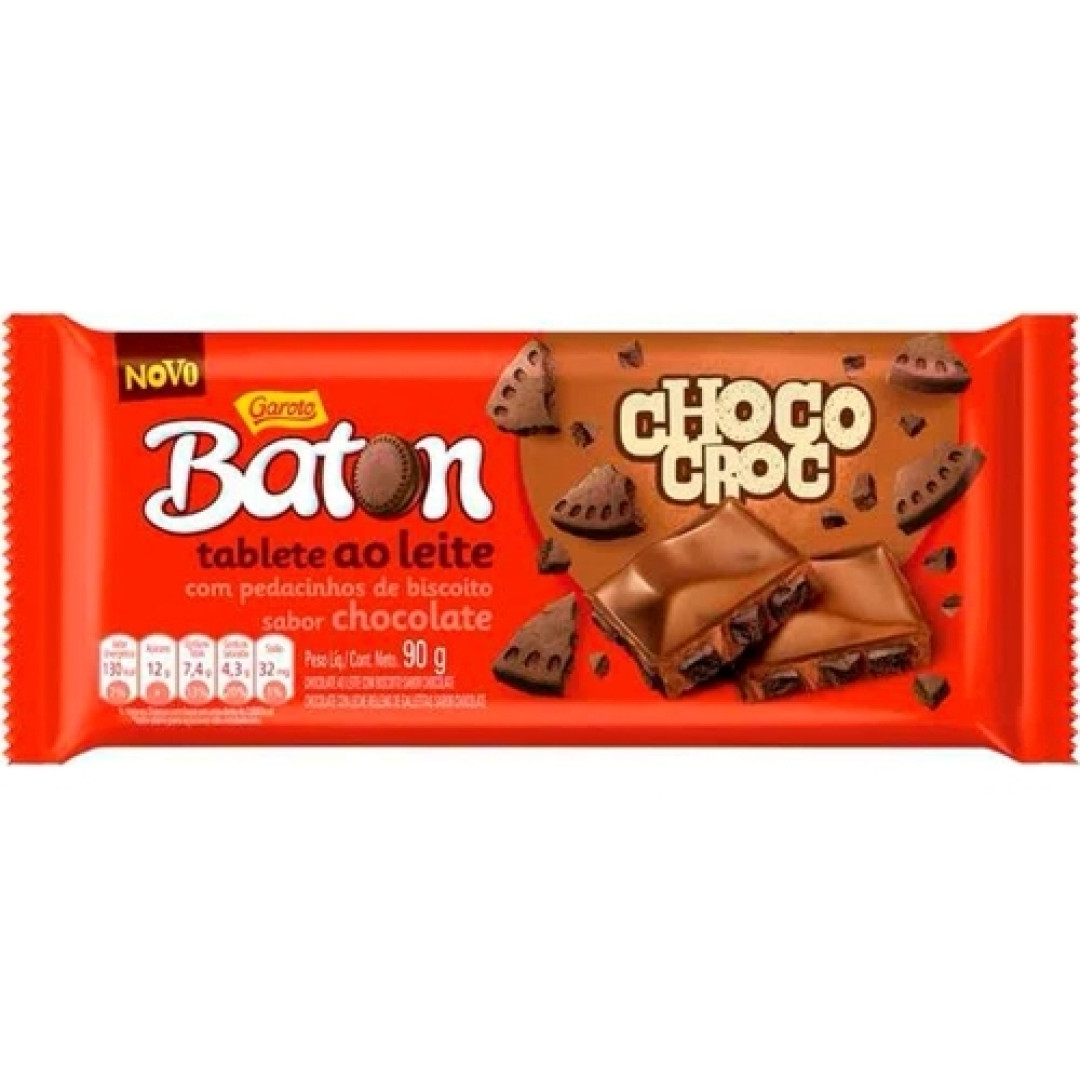 Detalhes do produto Choc Baton Chococroc 90Gr Garoto Leite.chocolate