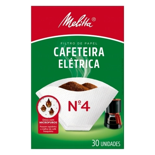 Detalhes do produto Filtro Papel Caf Eletric N4 30Un Melitta .