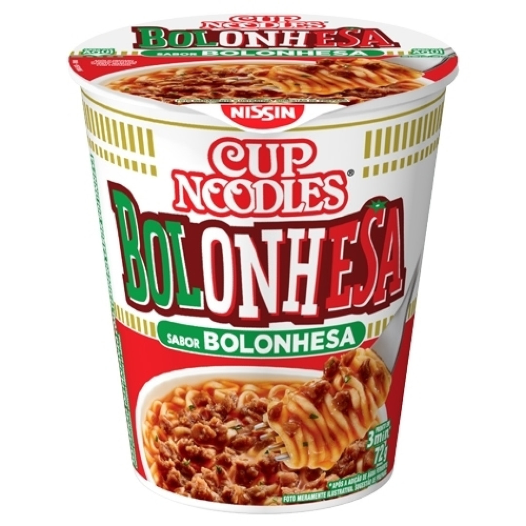 Detalhes do produto Macarrao Inst Cup Noodles 72Gr Nissin Bolonhesa