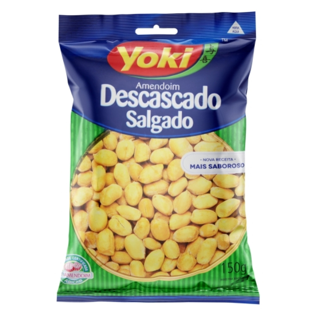 Detalhes do produto Amendoim Descascado Sem Pele 150Gr Yoki Salgado