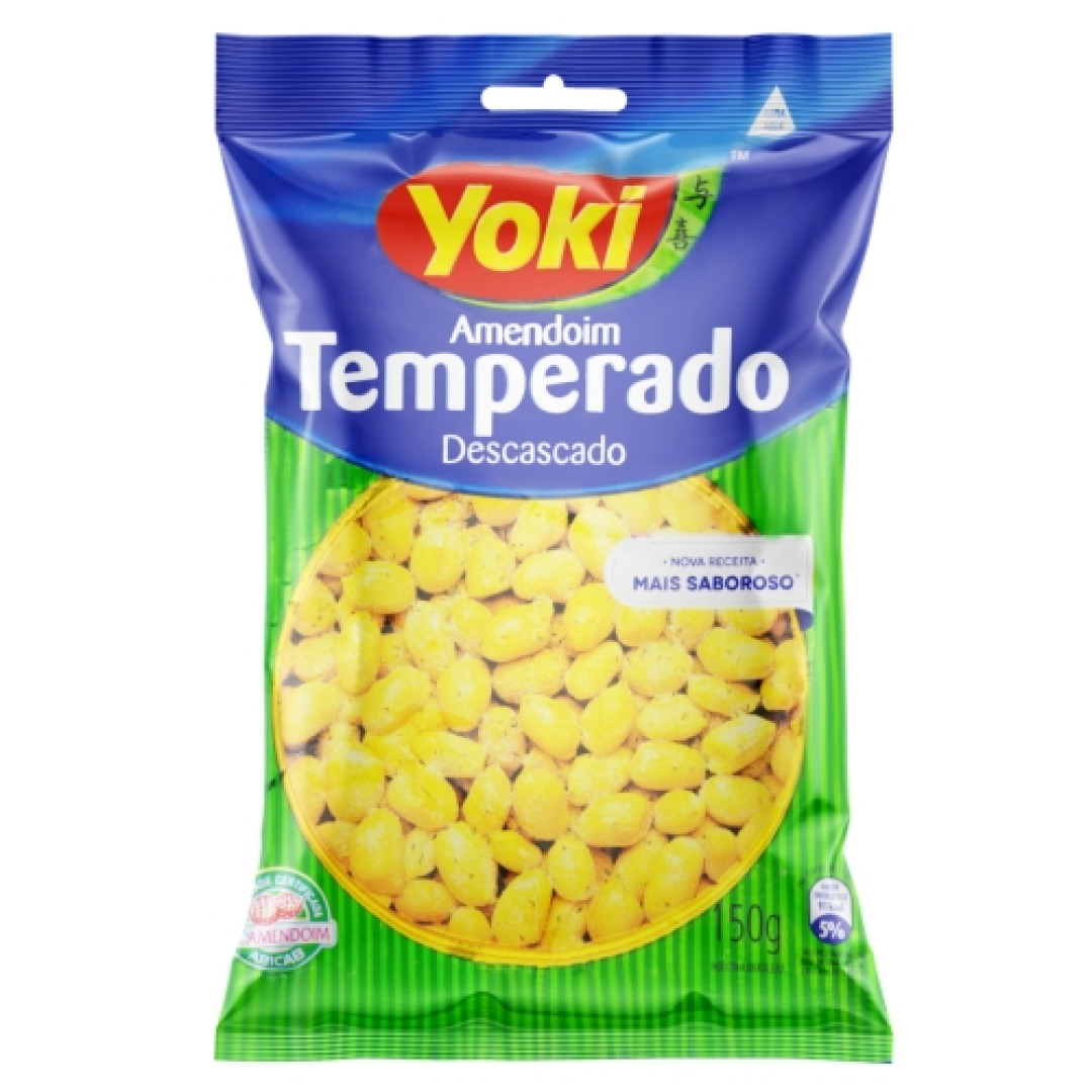 Detalhes do produto Amendoim Descascado Sem Pele 150Gr Yoki Temperado