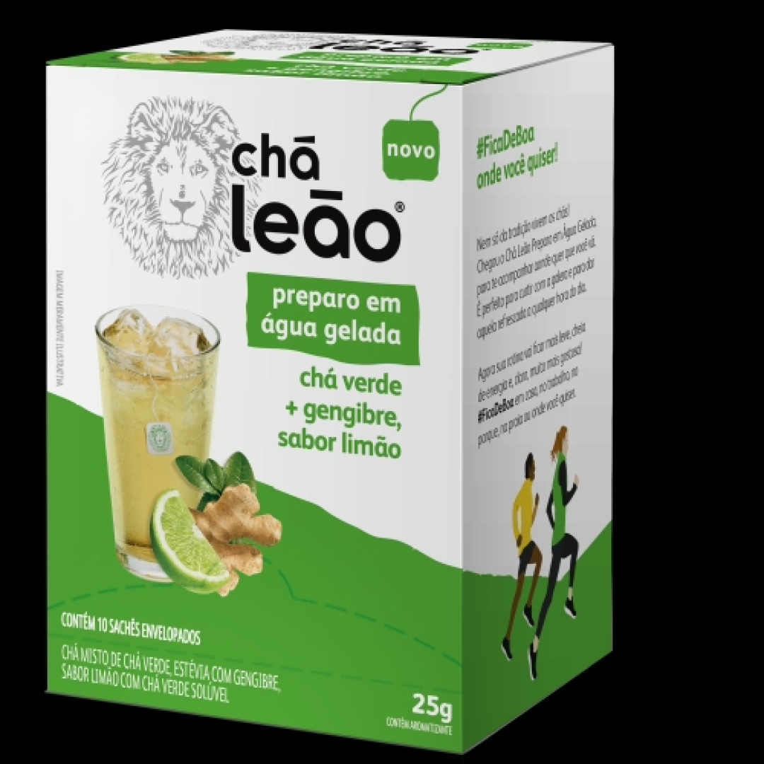 Detalhes do produto Cha Verde Prep Agua Gelada 10X25Gr Leao Gengibre.limao