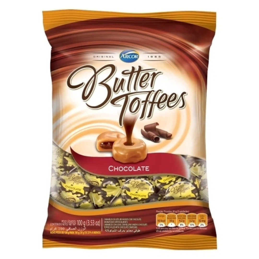 Detalhes do produto Bala Butter Toffe 100Gr Arcor Chocolate