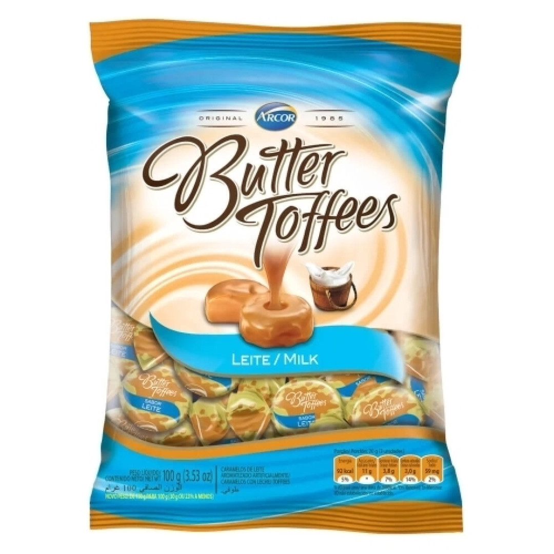 Detalhes do produto Bala Butter Toffe 100Gr Arcor Leite