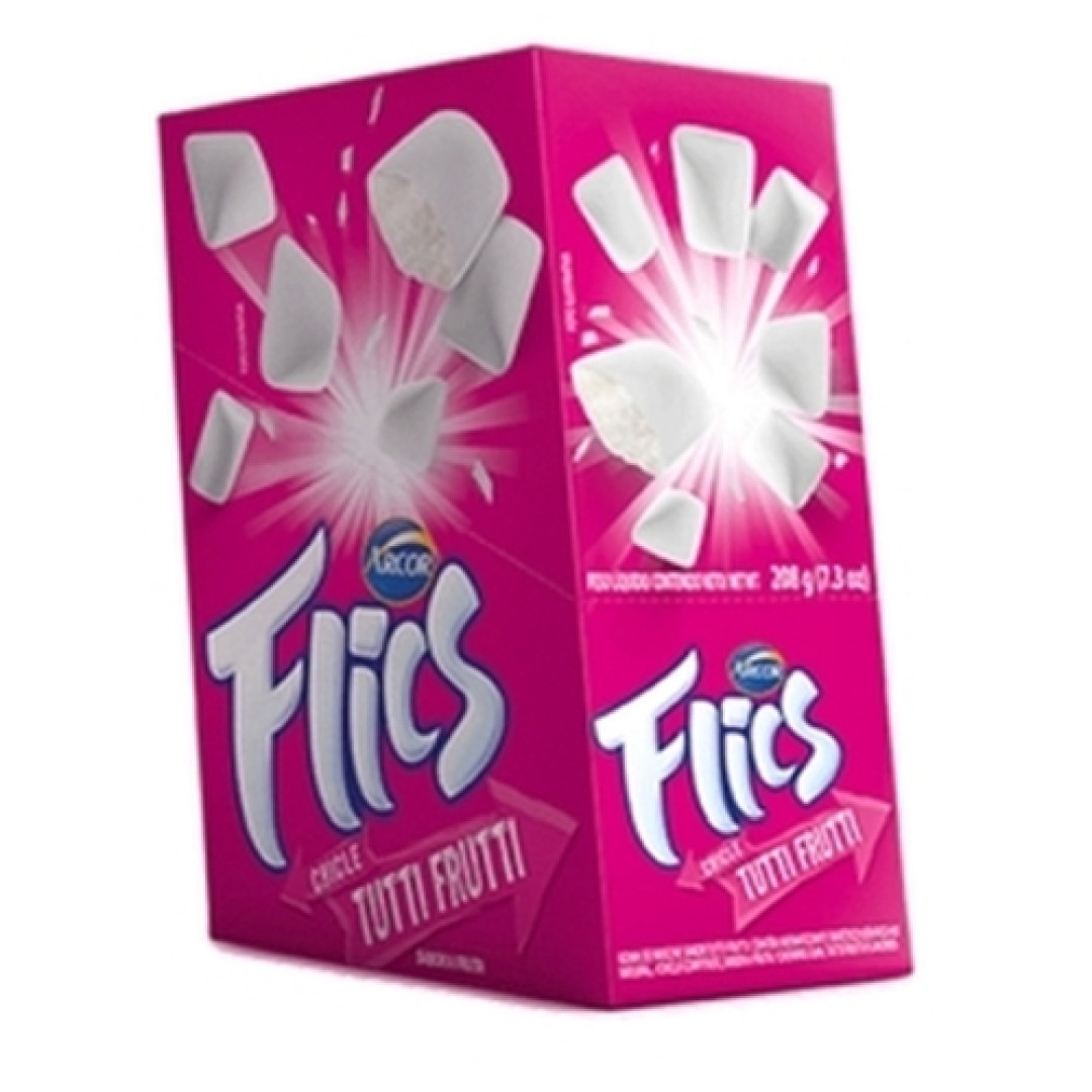 Detalhes do produto Chicle Flics Blister 12Un Arcor Tutti Frutti