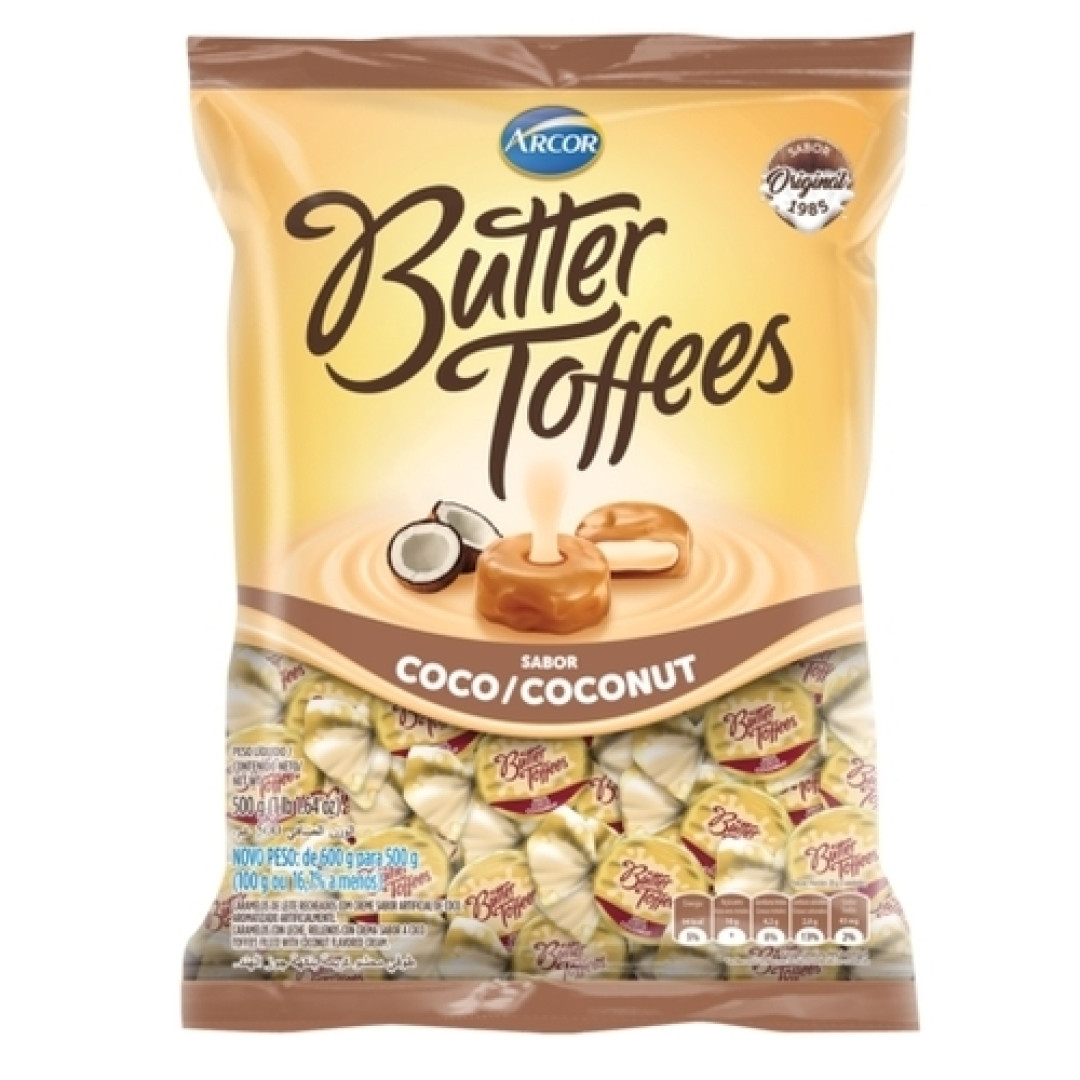 Detalhes do produto Bala Butter Toffees 500Gr Arcor Coco