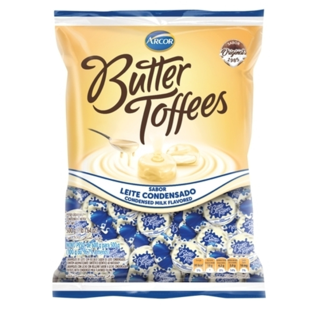 Detalhes do produto Bala Butter Toffees 500Gr Arcor Leite Condensad
