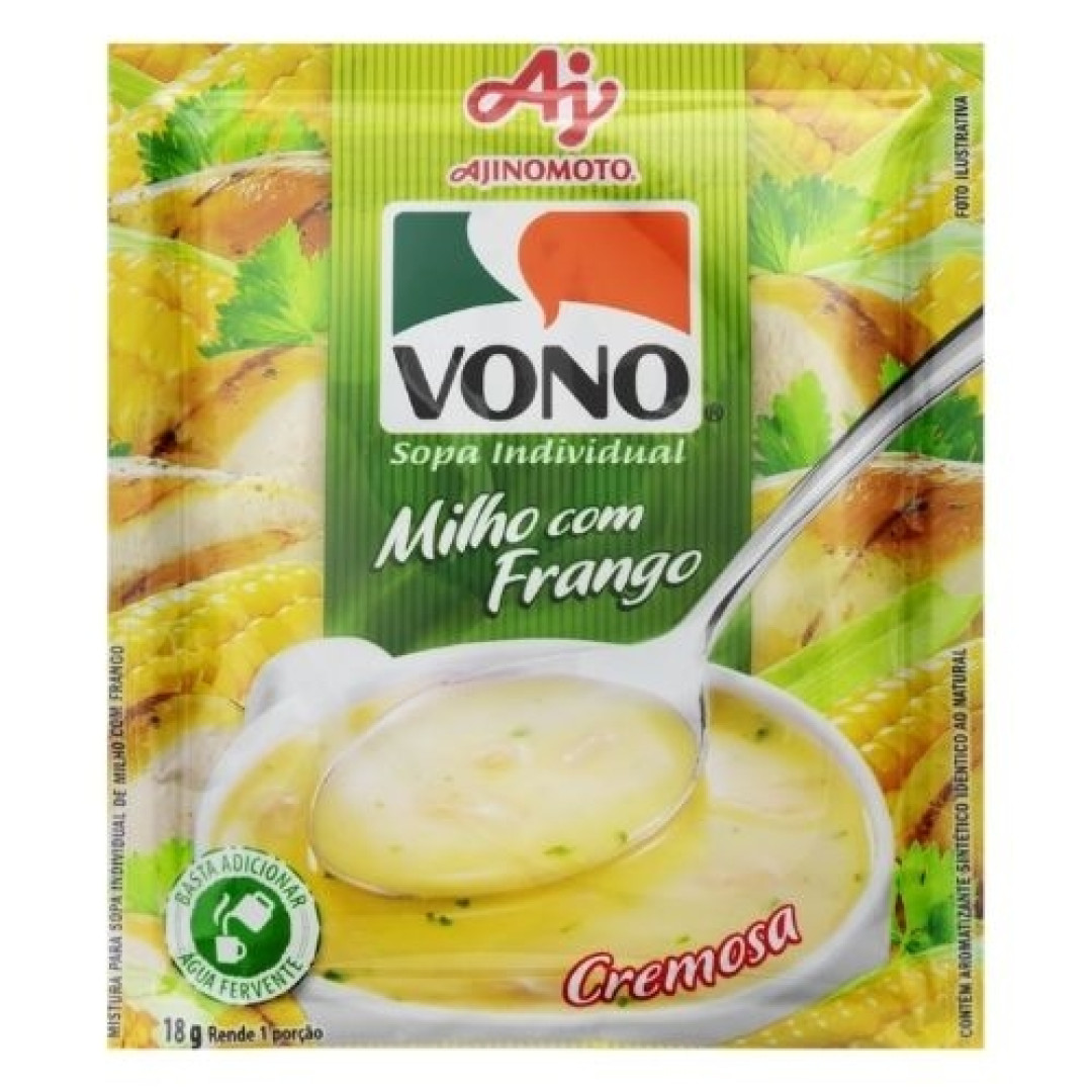 Detalhes do produto Sopa Individual Vono 18Gr Ajinomoto Milho C Frango